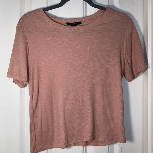 Dusty Rose/ Pink Ribbed Top - Picture 2 of 4